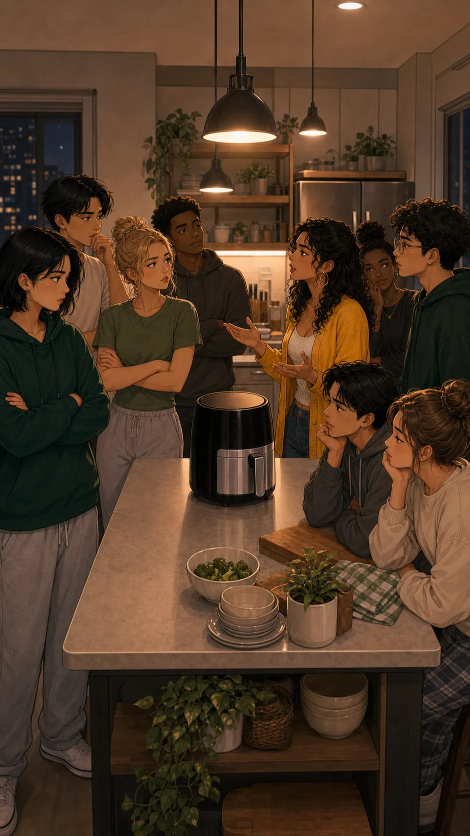 Housemates split over the air fryer schedule.