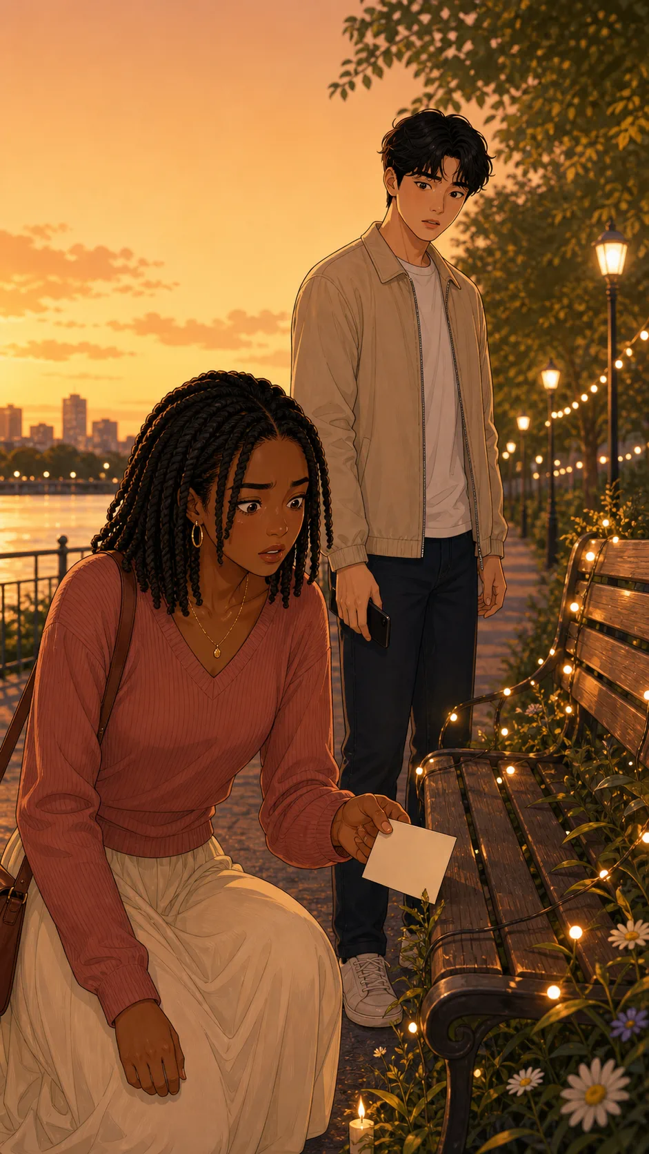 Tessa notices Milo's blank scouting note card.