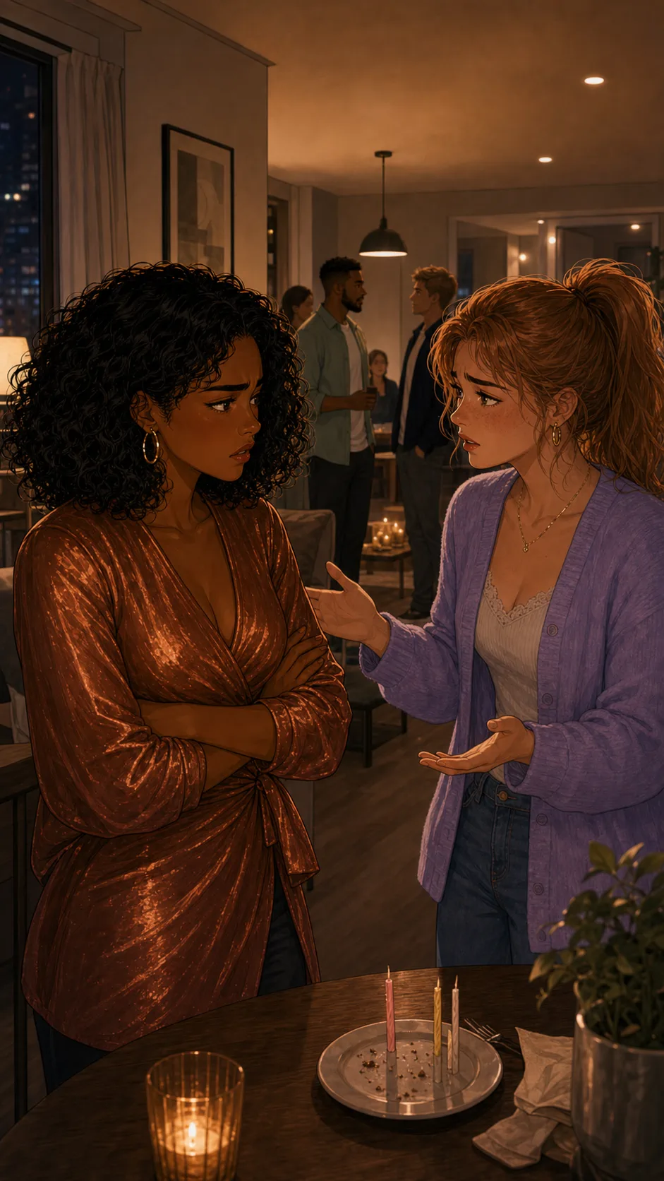 Naya confronts Lila about the birthday caption.
