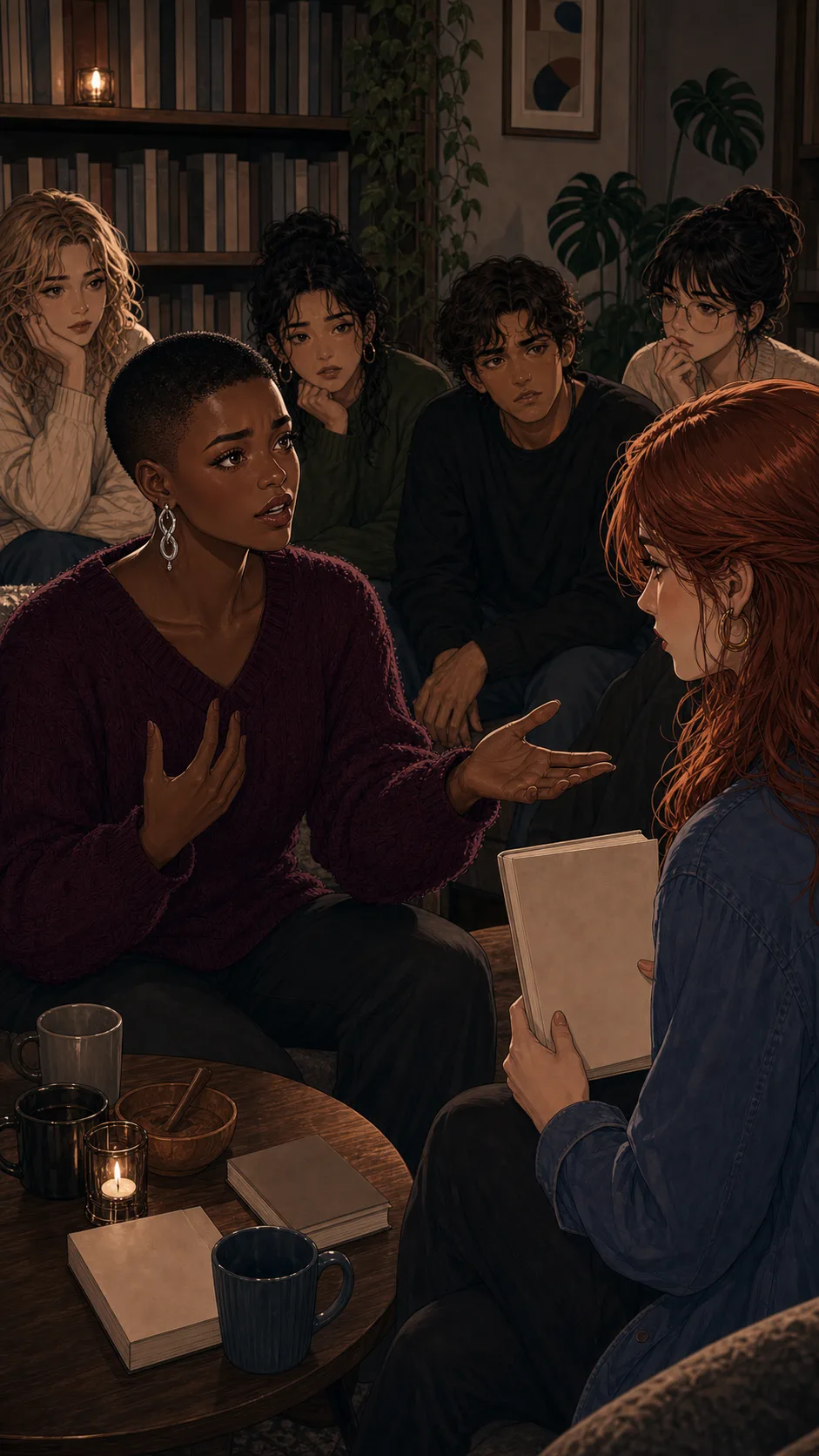 Etta explains while Jade lowers the borrowed book.