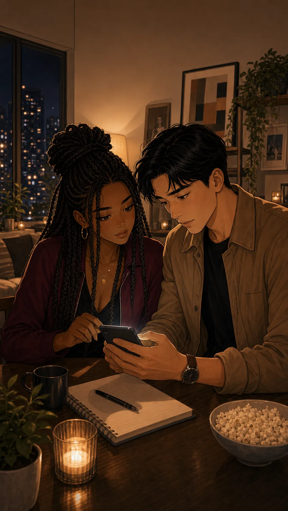Riley and Noah save Friday night on a shared calendar.