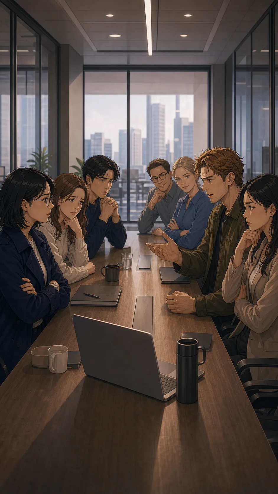 The team splits over whether Owen should have used Lina's commute photo.
