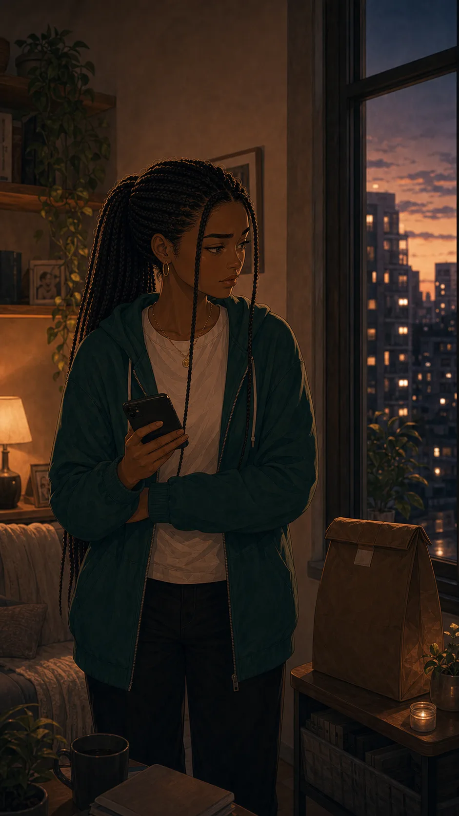 A fictional woman decides how to handle a repeated delivery-phone-number boundary.