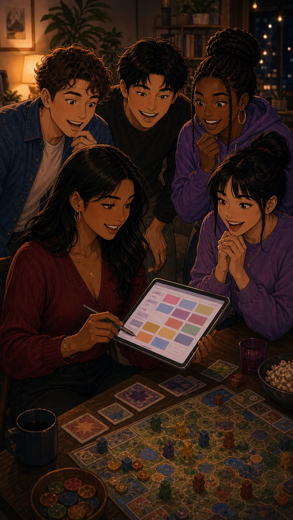 Priya expands the shared planning app on her tablet.