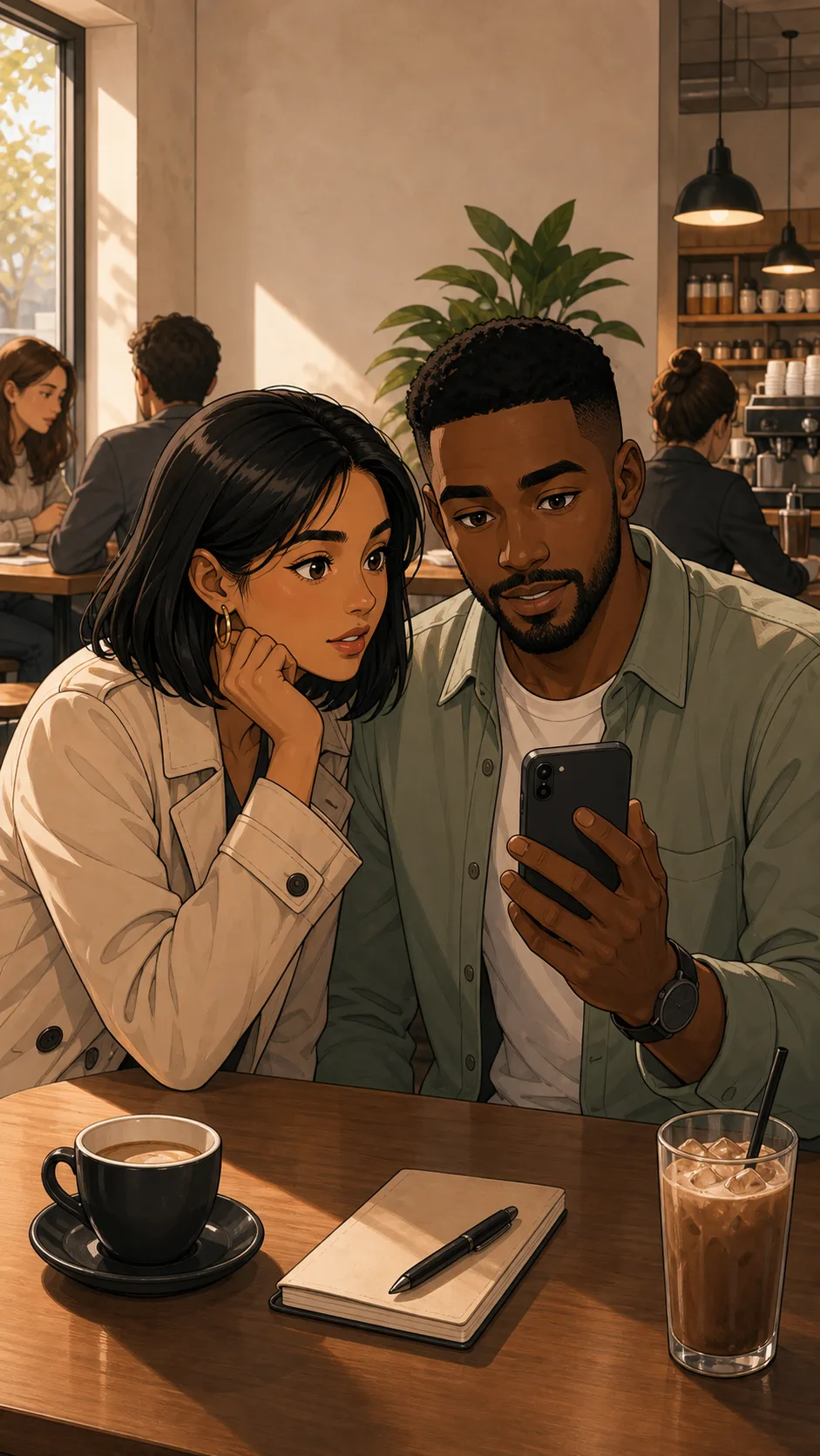Elena and Miles plan an apartment tour together.