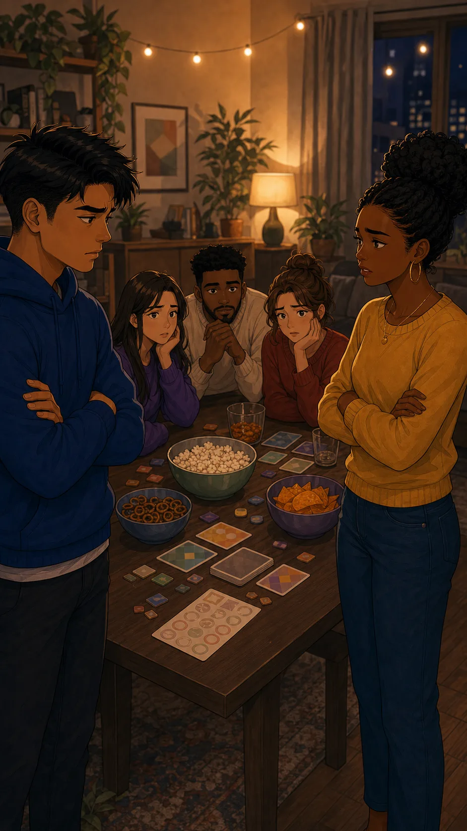 Friends split over using Cam's grocery reward for group snacks.