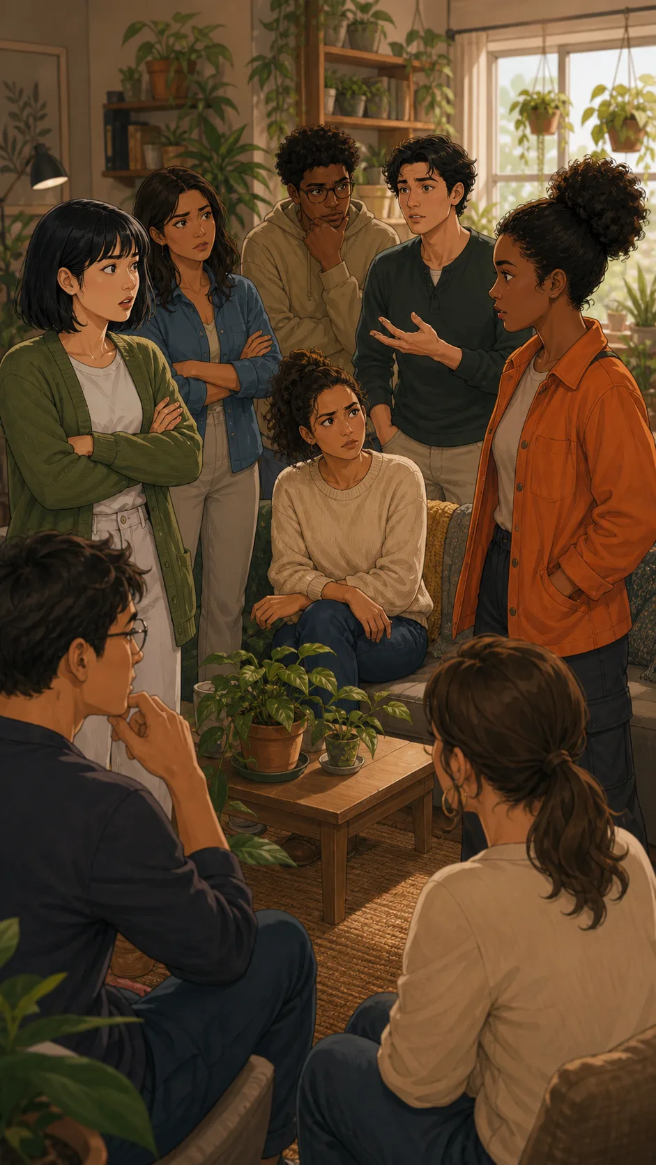 Friends split over whether Riley should have handed off the house key.