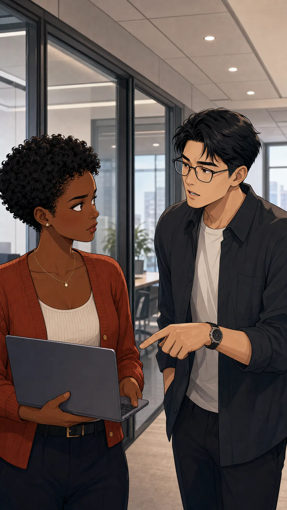 Jordan asks Tessa for a timeline detail before a meeting.