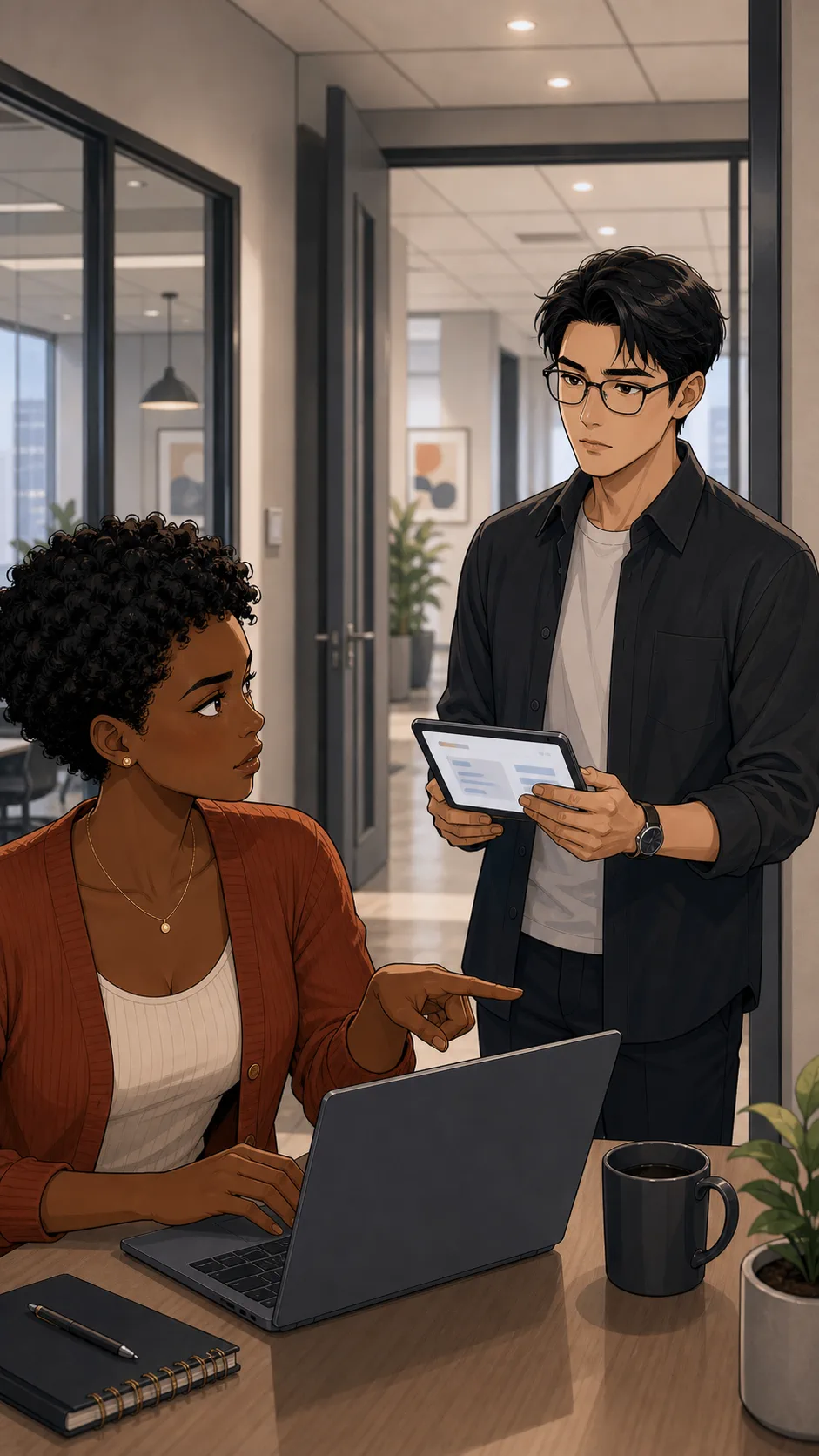 Tessa sends Jordan a link to her rough notes.