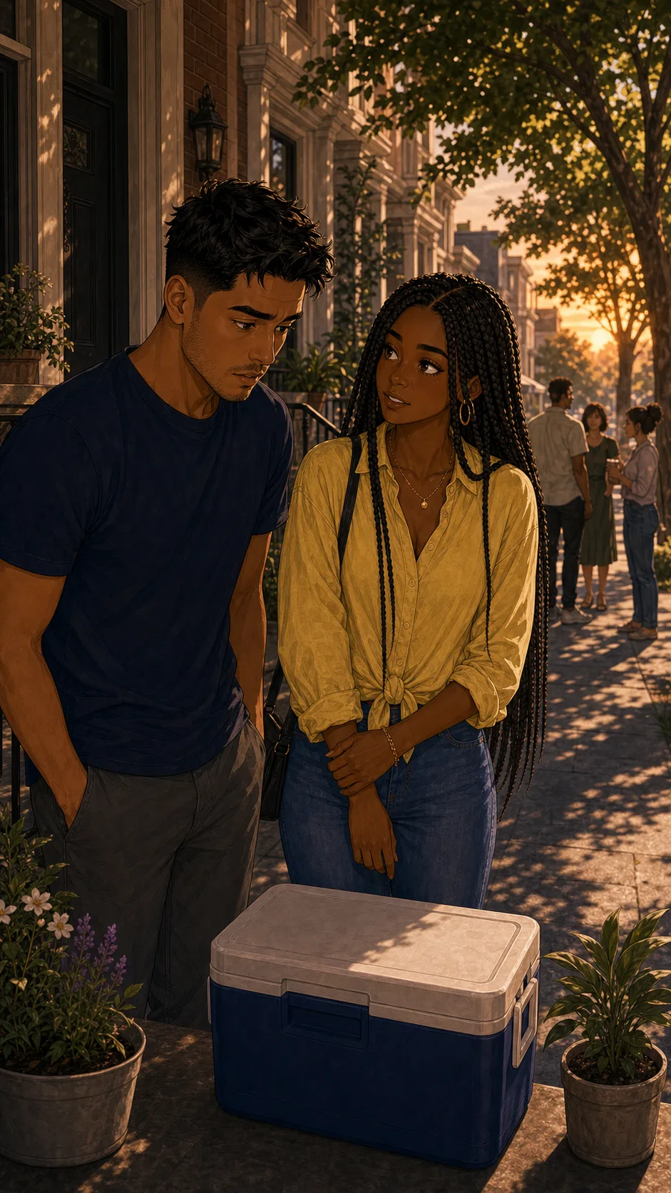 Avery and Simone decide what should happen with the porch cooler.