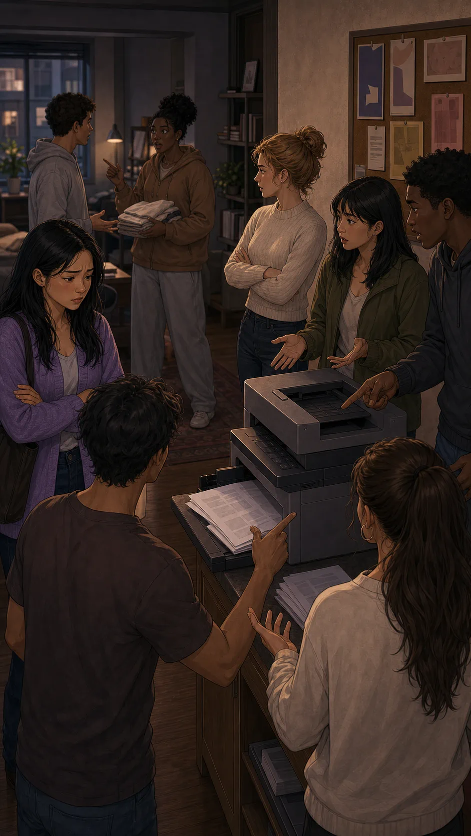 Neighbors split over the private letter left in the printer tray.