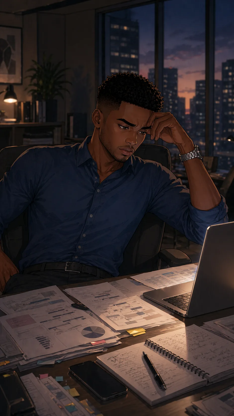 Back at his desk, a worker reviews the receipts behind a painful promotion fight.