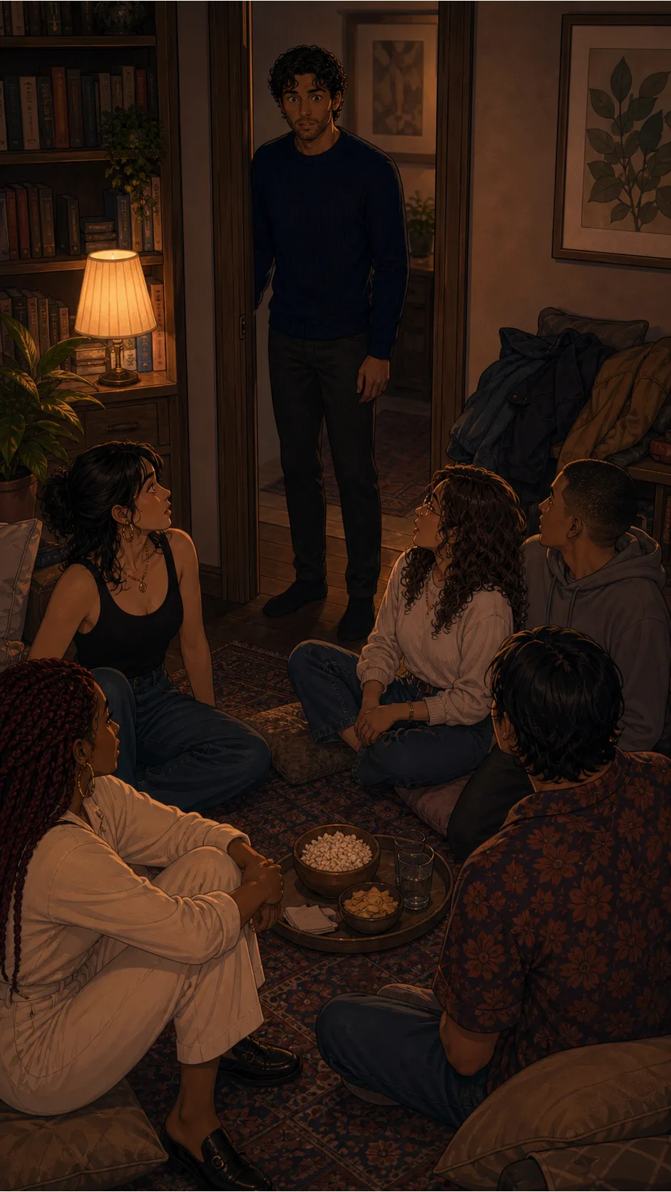 Samir finds guests lounging in his quiet corner.