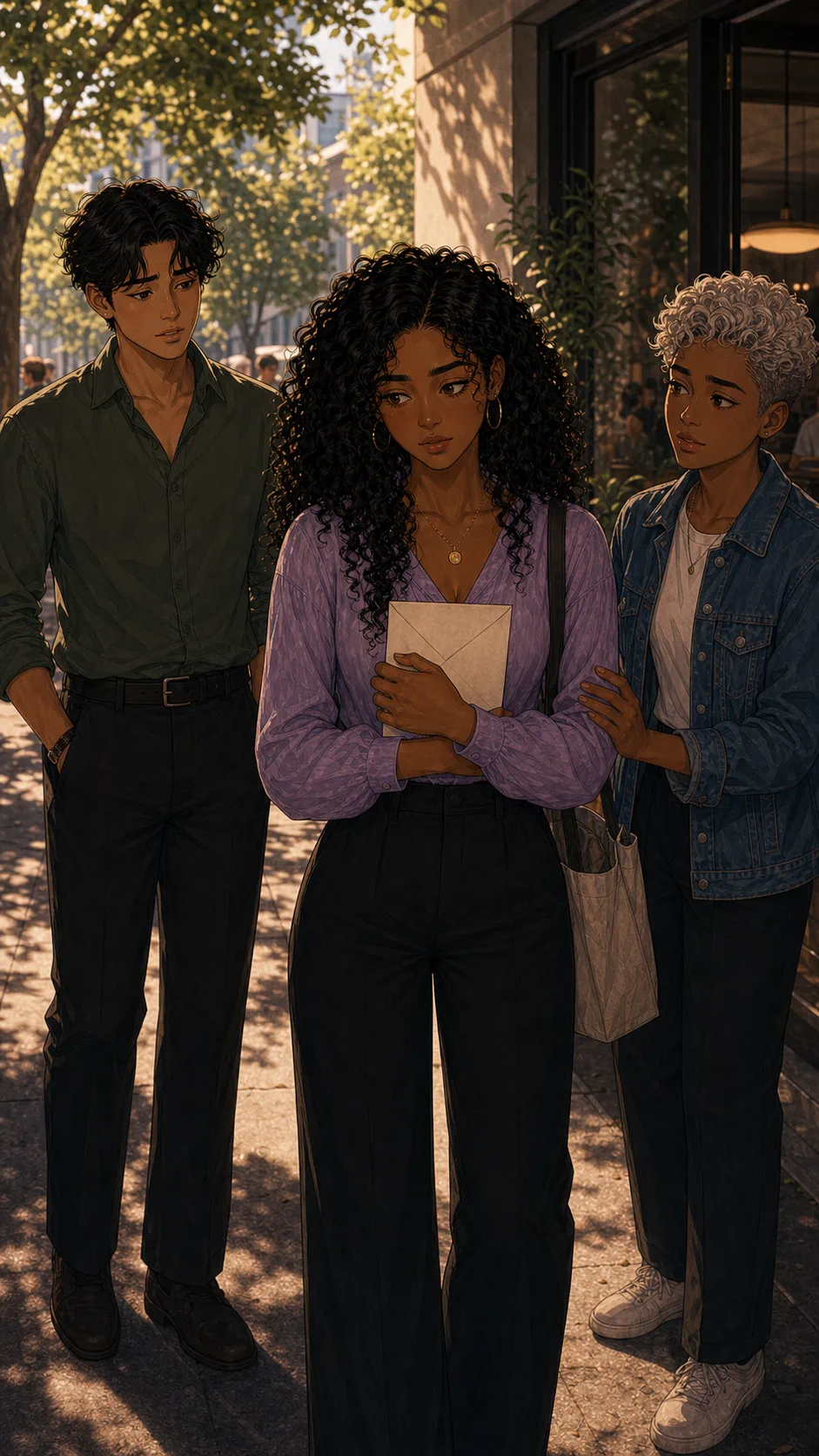 Iris holds the anniversary letter while deciding how to respond.