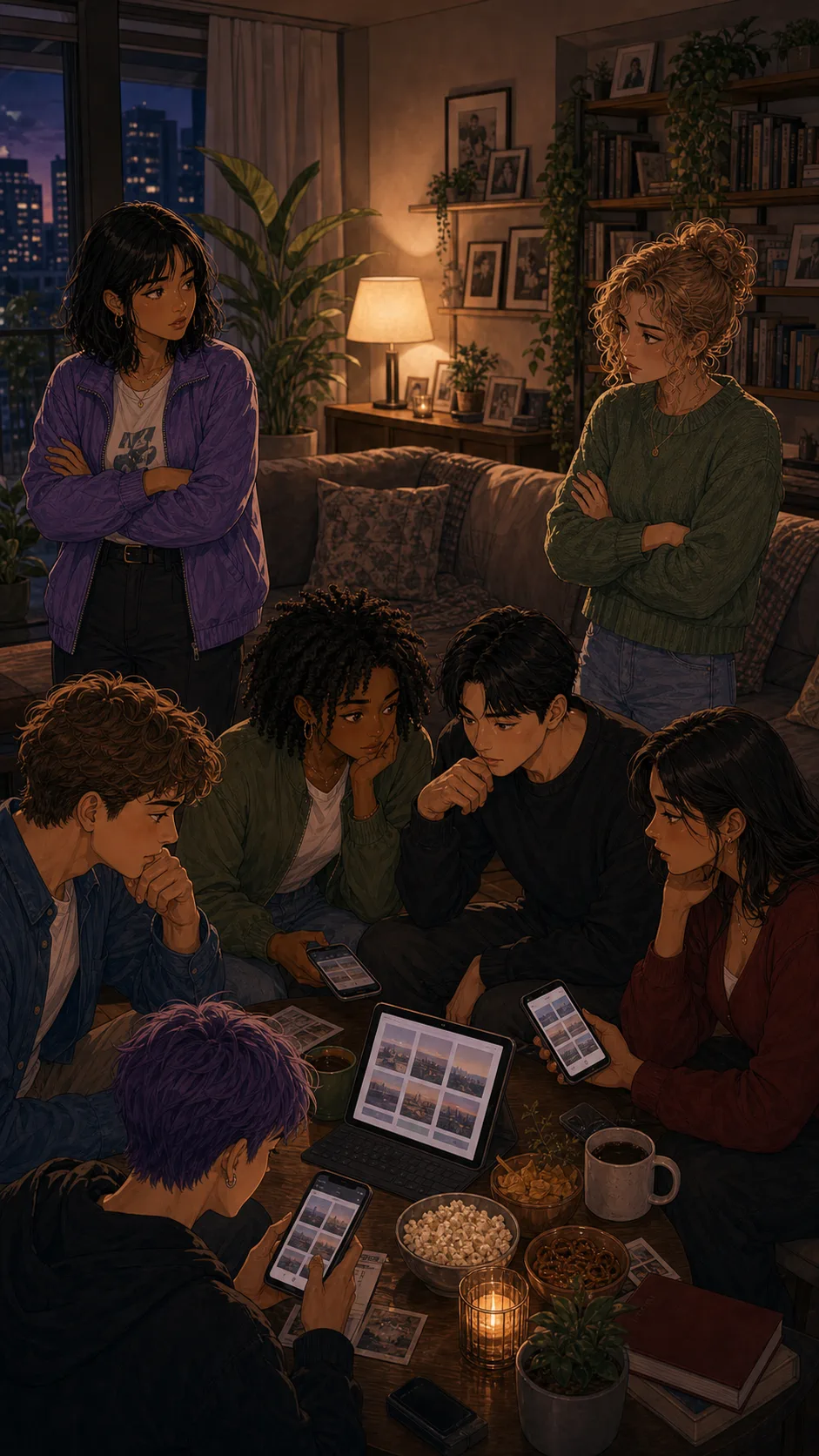 Friends split over the shared album screenshot.