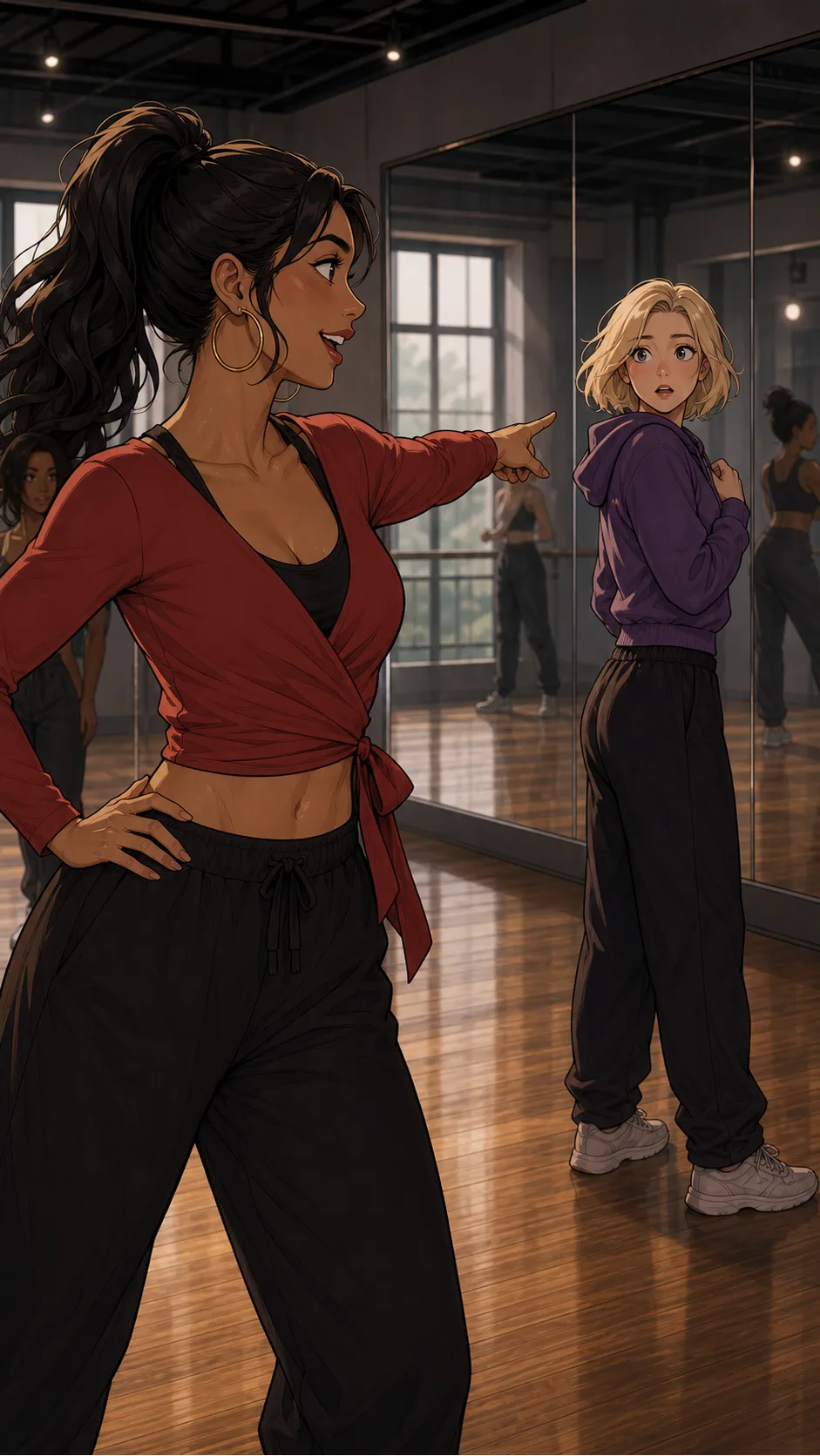 Marisol notices Sloane's warm-up move in dance class.